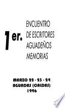 1. Encuentro de Escritores Aguadeños