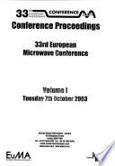 33rd European Microwave Conference 2003: Tuesday, 7th October, 2003