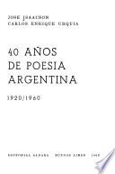 40 años de poesía Argentina, 1920/1960: 1920-1930