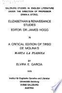 A critical edition of Tirso de Molina's Marta la piadosa