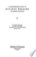 A Lexicographic Study of Tayabas Tagalog of Quezon Province