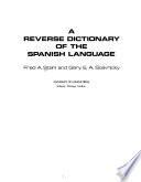 A reverse dictionary of the Spanish language