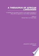 A Thesaurus of African Languages