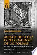 Acerca de la Luz o del comienzo de las formas