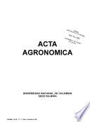 Acta agronómica