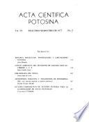 Acta cientifica Potosina