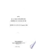 Acta de la sesión