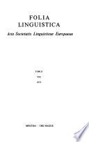 Acta Societatis Linguisticae Europaeae