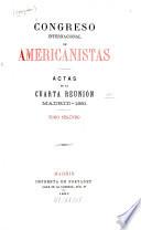 Actas de la cuarta reunión Madrid 1881