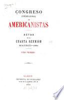 Actas de la cuarta reunión Madrid 1881