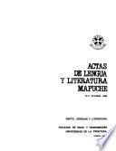 Actas de lengua y literatura mapuche