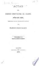Actas del Congreso constitucional del Ecuador