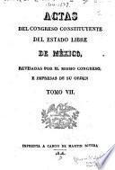 Actas del Congreso Constituyente del estado libre de Mexico