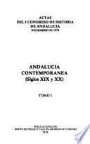 Actas del I Congreso de Historia de Andalucía, diciembre de 1976
