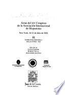 Actas del XIV Congreso de la Asociación Internacional de Hispanistas