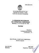 Actas, II Jornadas Nacionales de Literatura Comparada, Mendoza, 21 al 23 de abril de 1994: Conferencias plenarias, Comisiones I-III