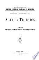 Actas y trabajos ...