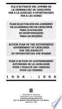 Action plan of the Autonomous Government of Catalonia for the equality of opportunities for women