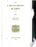 Actos acordados por la H. Diputación provincial del Táchira en
