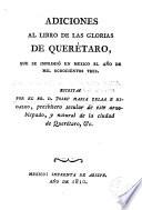 Adiciones al libro de las Glorias de Querétaro