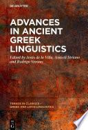 Advances in Ancient Greek Linguistics