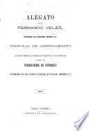 Alegato que Fernando Velez apoderado del gobierno