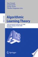 Algorithmic Learning Theory