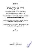 Allgemeines Künstlerlexikon Bio-bibliographischer Index A-Z