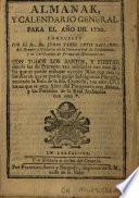 Almanak y calendario general para el año de 1789