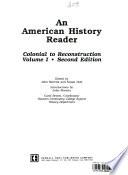 American History Reader: Colonial to Reconstruction