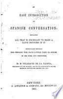 An Easy Introduction to Spanish Conversation