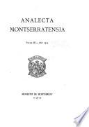 Analecta montserratensia