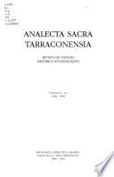 Analecta sacra Tarraconensia