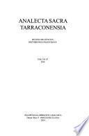Analecta sacra Tarraconensia