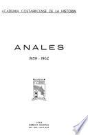 Anales - Academia Costarricense de la Historia