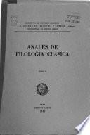 Anales de filología clásica