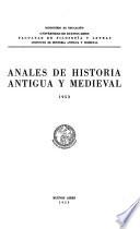 Anales de historia antigua y medieval
