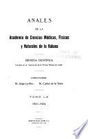 Anales de la Academia de Ciencias Medicas, Fïsicas y Naturales de la Habana