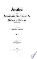 Anales de la Academia National de Artes y Letras