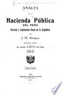 Anales de la hacienda pública del Perú