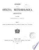 Anales de la Oficina Meteorológica Argentina