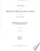 Anales de la Oficina meteorológica argentina