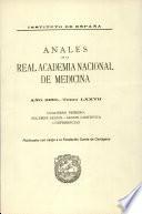 Anales de la Real Academia Nacional de Medicina - 1960 - Tomo LXXVII - Cuaderno 1