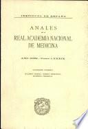 Anales de la Real Academia Nacional de Medicina - 1972 - Tomo LXXXIX - Cuaderno 1