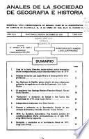 Anales de la Sociedad de Geografía e Historia