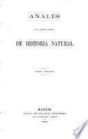 Anales de la Sociedad Española de Historia Natural