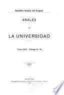 Anales de la Universidad, Republica Oriental del Uruguay