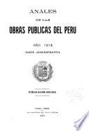 Anales de las obras públicas del Perú
