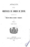 Anales de las ordenanzas de correos de España