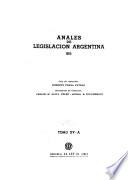 Anales de legislación argentina